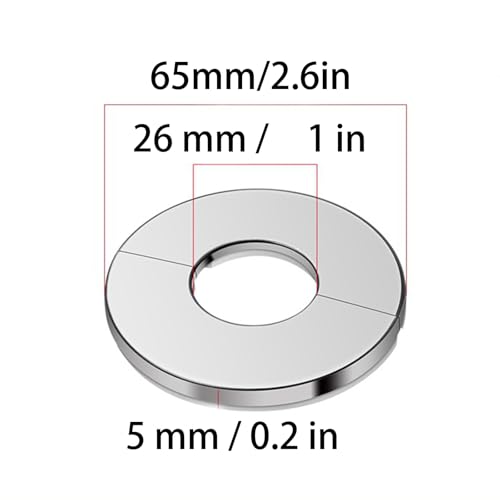 image for YadklDrnE Faucet Escutcheons Stainless Steel Round Escutcheon Plate 1 
