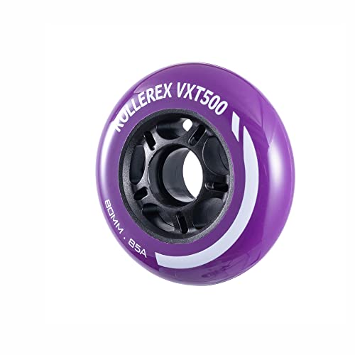 Rollerex Vxt500 Inline Skate Wheels (8-Pack) (Various Size & Color Options Available) (Royal Purple, 72Mm) -Indoor Outdoor- Intended For Roller Blade Wheel Replacement #TOP1