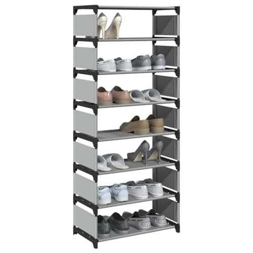 Meuble rangement chaussures modulable 8 étages en acier stable