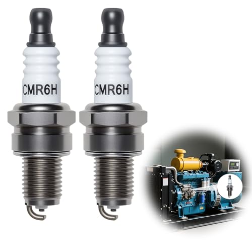 2 Piezas CMR6H Bujías para NGK, Bujías para Motosierra, 3365 CMR6H Bujia Desbrozadora Compatible con Stihl/Bosch/Honda/Autolite/Brisk/Husqvarna/Briggs/Champion RZ7C RZ7CT10 965 ﻿