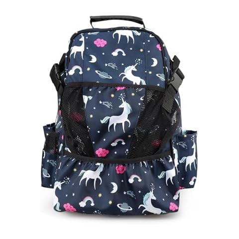 UNISTRENGH Professional Equestrian Backpack with Helmet Holder for Horse Riding, One Bag with Multiple Compartments Carry All Accessories (Light Navy) Cover