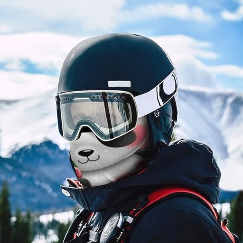 Balaclava para Hombres y Mujeres, Máscara de Esquí con Dibujo de Fresa y Panda, Cubreboca Integral para Ciclismo, 1 Unidad miniatura 5