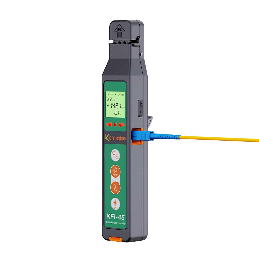 Komshine KFI-45 con 10 MW VFL fibra ottica Trafic Identificatore + funzione misuratore di potenza + luce LED tutto in uno identificatore