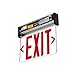 LFI Lights | Edge-Lit Red Exit Sign | Modern Design Brushed Aluminum Housing | All LED | Single-Sided Clear Acrylic Panel | Hardwired with Battery Backup | UL Listed | ELSM-R