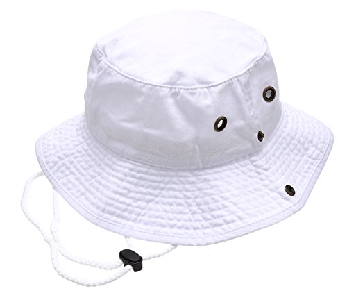 Image of Summer Outdoor Boonie Hunting Fishing Safari Bucket Sun Hat with Adjustable Strap