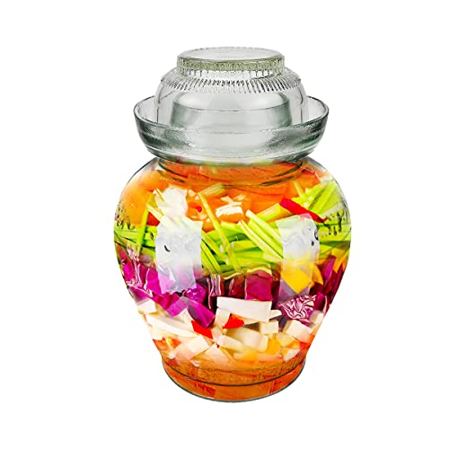 DOERDO Tarro de Cristal 2.5L con Tapa de Bloqueo