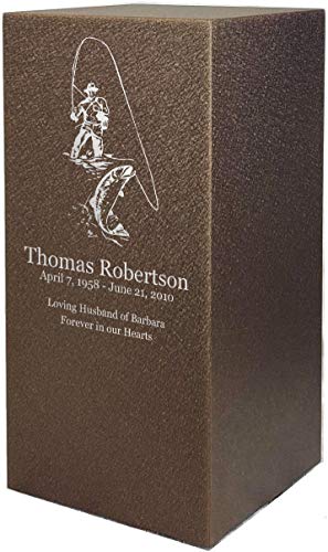 Amaranthine Urns - Fisherman Cremation Urn With Custom Engraving - Adult Size Funeral Urn For Ashes – Bronze Color Option - Eaton Dl Style - Made In Usa #TOP11