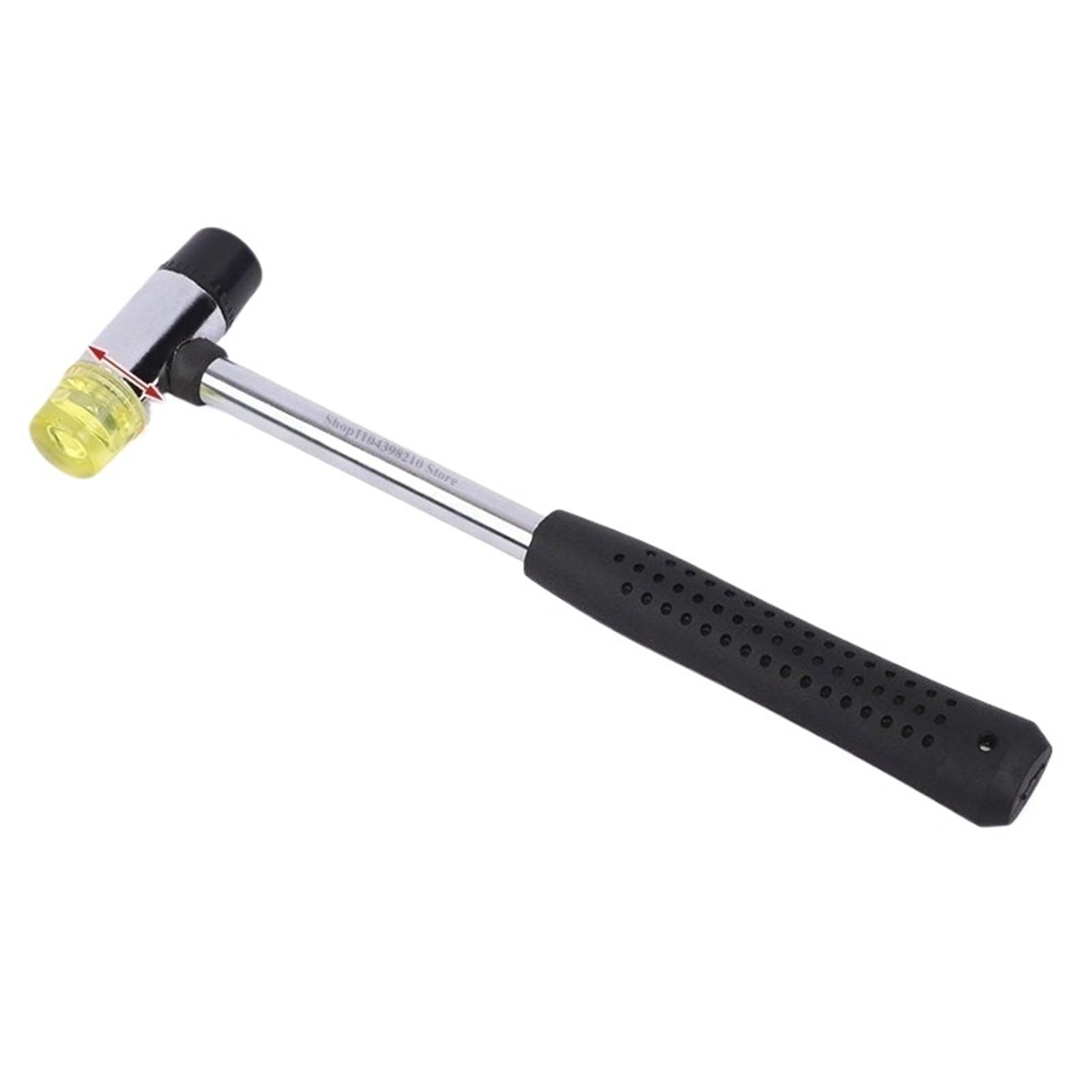 1Pack Double-Faced Rubber Mallet Soft Hammer with Non-Slip Handle for Jewelry Leather Crafting Woodworking for Woodworking(35MM)