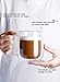 Sweese 418.101 Glass Coffee Mugs, 12 oz Double Wall Glass Coffee Cups, Insulated Latte Mugs - Set of 2