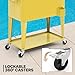 MADOG 80-qt Cooler Cart with Bottle Opener Drainage, Portable Patio Backyard Cooler on Wheels, Outdoor Beverage Cart Ice Chest w/Handle and Tray for Cookout, Garden Party, Outdoor Gathering, Yellow