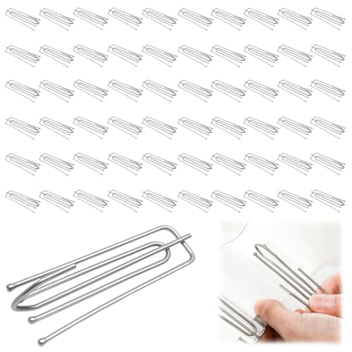 60 Piezas Ganchos para Cortinas de Acero Inoxidable, Ganchos de Metal para Cortinas, Utilizado para Pellizcar Cortinas, Gancho de Pliegues para Cortina, Gancho Cortina para Cortina de Ducha