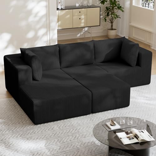 108" Boneless Couches for Living Room, Modular Cloud Couch Sofa