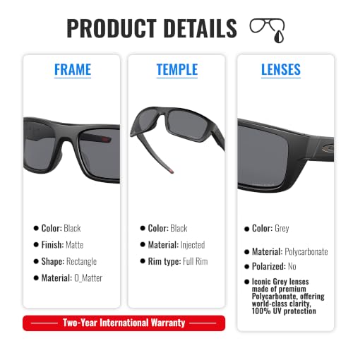 Image of Oakley DROP POINT OO9367 Rectangle Sunglasses With Official Eyewear Kit | Men's Sunglasses