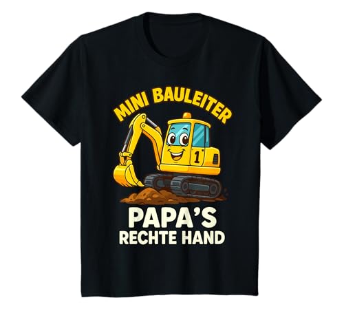 Kinder Mini Bauleiter Bauherr Bagger Kinder Junge Lustig Baustelle T-Shirt