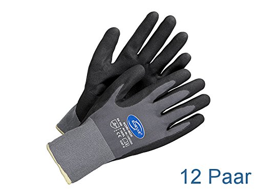 Korsar Kori Nox - Guantes de trabajo (12 pares, nailon)