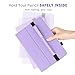 MoKo Pencil Holder for Apple Pencil Pro, Apple Pencil 1st/2nd Generation, iPencil (USB-C), PU Leather iPad Pencil Sleeve Pouch with Buckle & Elastic Band Attach to iPad Case, Taro Purple