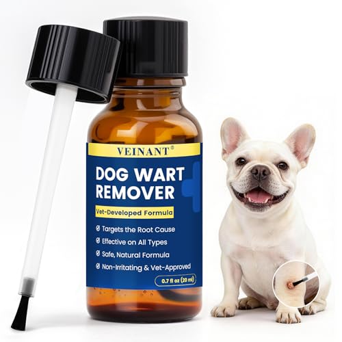 VEINATN Dog Wart Remover with Built-in Brush,Natural Formula for Wart & Skin Tag Removal, Painless...
