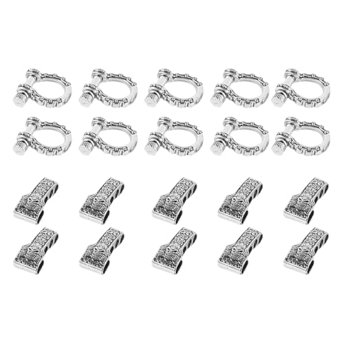 WANGCL Boucles en paracorde Fermoirs à nœud Vis Goupille Ancre Manille Réglable Boucles pour Bracelet en paracorde Ceinture (10 pièces)