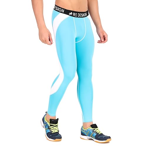 Image of ReDesign Apparels Men's Polyester Compression Pant /Tights /Megging for Gym, Running, Cycling, Yoga & All Sports