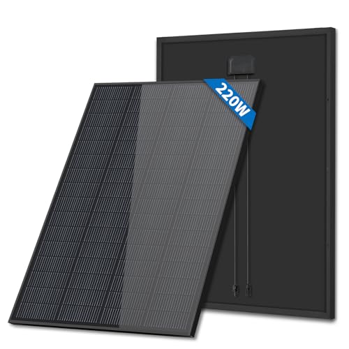 FIREFLY ENERGY 220W Monokristallines Solarpanel Solarmodul Schwarz für Wohnmobile, Boote, Anhänger, Wohnmobile, Balkonkraftwerk, Off-Grid-System