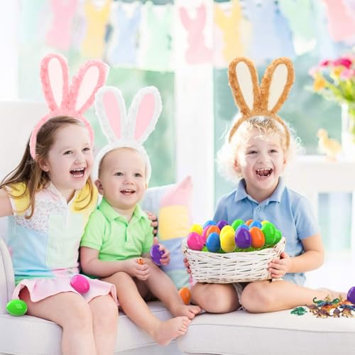 Hasenohren Haarreif, Plüsch Hase Ohren Haarbänder, Niedliche Hasenohren Party Stirnband, Ostern ﻿Thema Party Kostüm Zubehör, für Ostern Party Hochzeit Geburtstag Cosplay Kopfbedeckung (Braun)