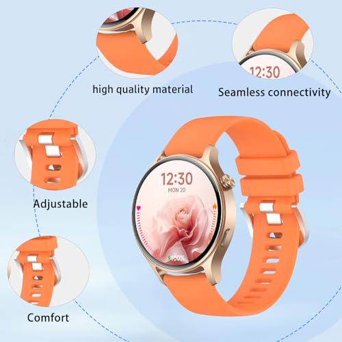 Correa para reloj Fitpolo DR06/AR-01 silicona suave naranja miniatura 2