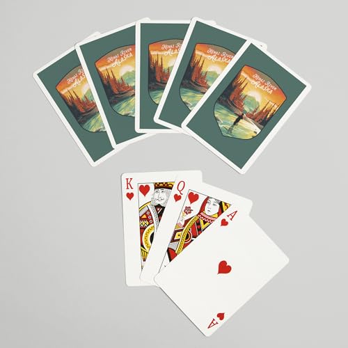 Baraja de Poker Lantern Press Kenai River Alaska 52 cartas miniatura 7