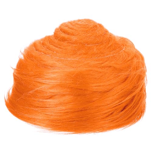 PATIKIL Plush Faux Fur Fabric Precut Strips, 59" x 2" Fluffy Faux Fur Ribbon for DIY Crafts Christmas Halloween Gnome Beard, Orange