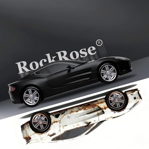 Image of RockRose 2026 Matte Black Vinyl Wrap, Anti-Wrinkle, Air Release Automotive Bubble Wrap, Self Adhesive Car Vinyl Sticker DIY Decals for Exterior and Interior 4FT x 5FT