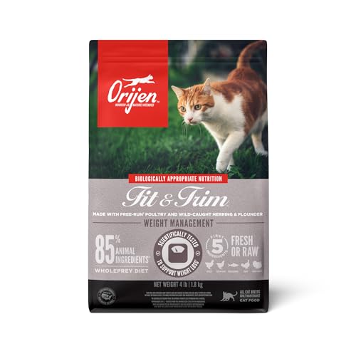 ORIJEN Fit & Trim Grain Free High Protein Premium Dry Cat Food 4lb Bag