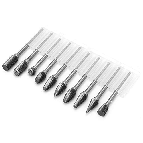 Juego de 10 fresas rotativas de carburo de tungsteno 1/8 miniatura 5
