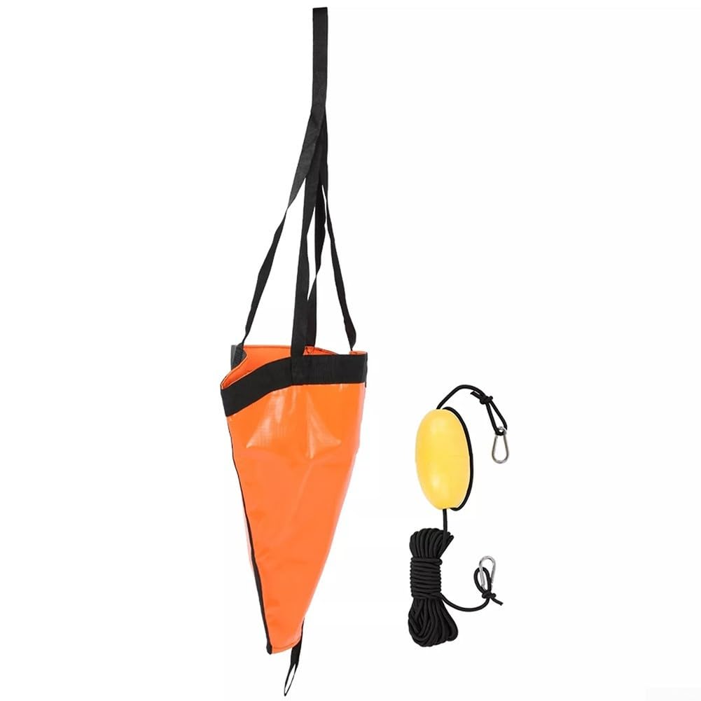 Ancoraggio per, Ancora di mare per barca da pesca, Drogue Anchor System, Ancora di mare gonfiabile barca, Dispositivo di controllo canoa, pieghevole in PVC (L)