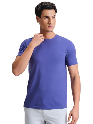 Image of XYXX Men's Iconique Solid Supima Cotton Slim Fit T-Shirt | Super Soft Half Sleeve Tshirts with Superior Colour Retention