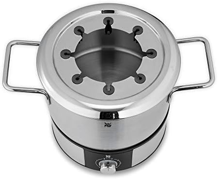 WMF Lono zestaw do fondue dla 8 osób, elektryczny fondue, 1400 W, regulacja temperatury, uchwyt na widelec, garnek indukcyjny 1,2 l, Hot Pot, stal nierdzewna matowa