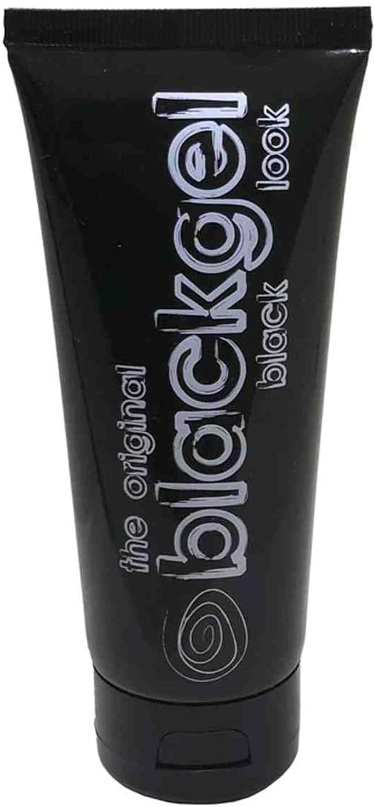 Blackgel - Best Styling & Gray Hair Coverage for Men, Gives Shiny, Intense Touch of Color, with Firm Hold for Hairstyles, Use like a Pomade, Alcohol Free Temporary Dye and Washes Out, 3.38 oz