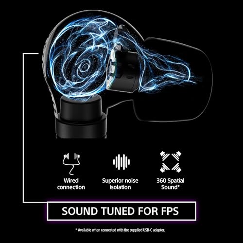 Image of Sony INZONE E9 Wired in-Ear Monitor for Gaming, Sound Isolation, Black