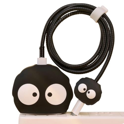 Image of VEROX Cute 3D Style Compatible with iPhone Charger Case Cover Protector Cartoon Style 18W and 20W Adapter Cover- Black Eye
