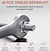 Marvelity 49PCS Thread Chaser and Repair Kit with 22 Taps, 24 Dies, 3 Files for UNC UNF Metric Bolts, Nuts and Screws