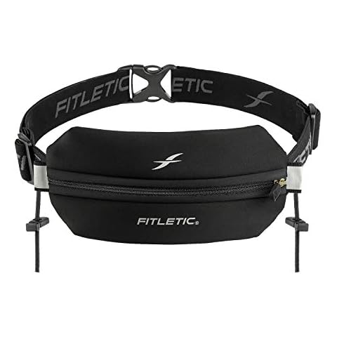 Fitletic Neo Race Belt, Black | Unique No Bounce Design for Marathon, Triathlon, Trail, 5k, 10k | Running Belt | N01R-01 Cover