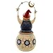 Enesco Jim Shore Heartwood Creek Snowman with Moon and Stars Figurine, 11.375