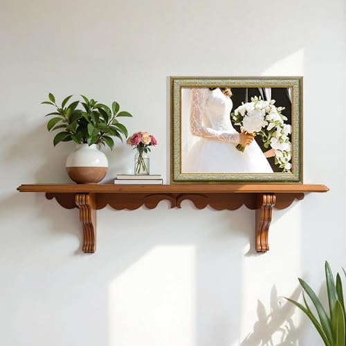 Image of VIOLABBEY 11x14 Picture Frame Green, Vintage Photo Frames Ornate without Mat for Tabletop or Wall Hanging