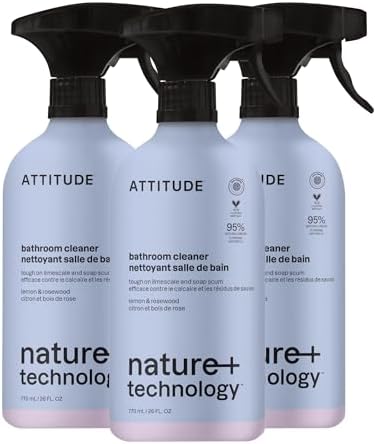 ATTITUDE Bathroom Cleaner Spray, Natural Origin Ingredients, EWG ...