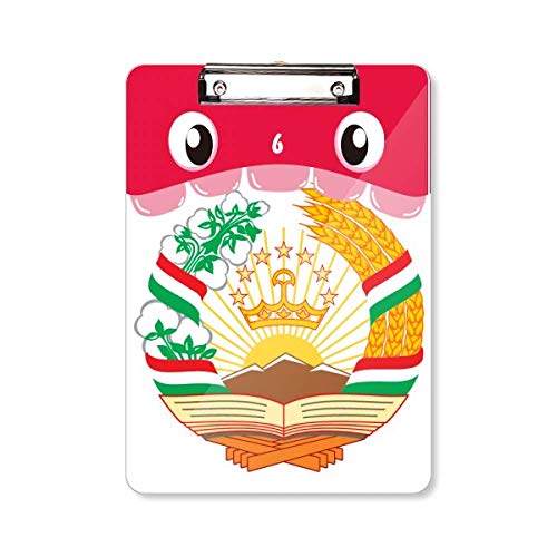 Porte-bloc Tadjikistan A4 avec emblème national pour bureau