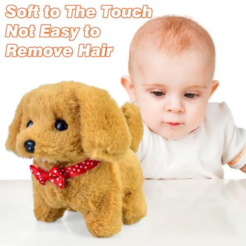 lectronic Pet, Toy Dog with Walking, Barking,Realistischer hund spielzeug kinder, Hund mit Leine der Läuft und Bellt, Haustier PlüSchtier, Hund Spielzeug Kinder laufenderhund spielzeug für kinder