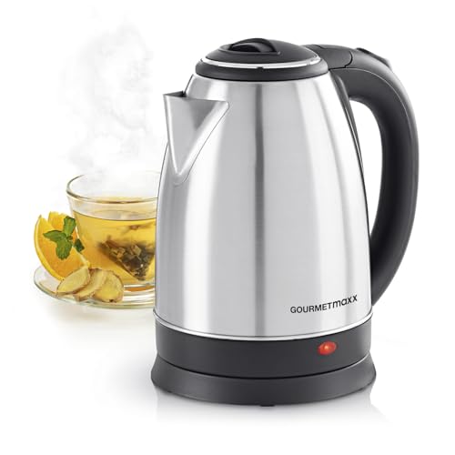 GOURMETmaxx Bollitore in acciaio inox, 1,8 l, potente caldaia con funzione di...