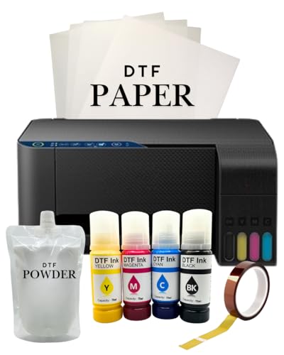 Cartridge-Free Super-Tank Printer with DTF Ink Bundle for Heat...