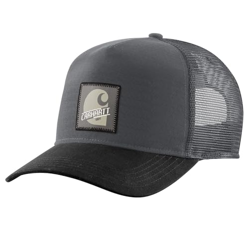 Carhartt メンズ Rugged Flex 5パネルCパッチキャップ, シャドウ/ブラック, One Size