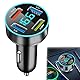 4 Ports Autoladegerät USB Zigarette Licht Schnellladung, 66W Auto Mobile Ladegerät Autoladegerät mit LED-Voltmeter, kompatibel mit Phone 15 14 13 12 11 Pro MAX Mini S24 Ultra S21 Pixel