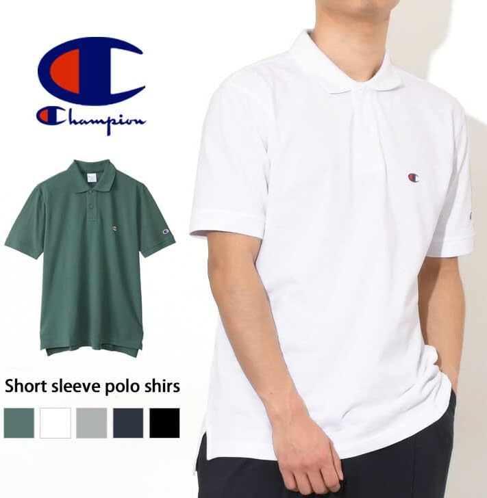 Amazon | [チャンピオン] Hanes SHORT SLEEVE POL | アクティブシャツ