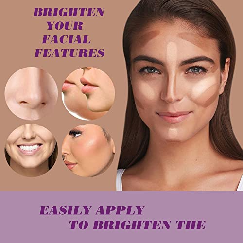 5Pcs Cream Contour Sticks Makeup Kit,Primer Face Makeup Highlighter Stick Contouring Makeup Kit For Beginners,Highlight And Contour Kit,Cream Concealer Makeup Blur Stick,Primer Face Corrector Makeup Stick Green Concealer For Redness #TOP1